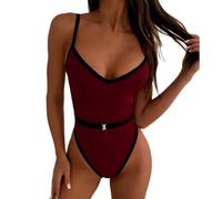 Costume Donna con Schiena Scoperta, Blocchi Colore, Spalline Regolabili