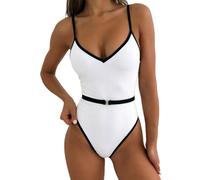 Costume Donna con Schiena Scoperta, Blocchi Colore, Spalline Regolabili