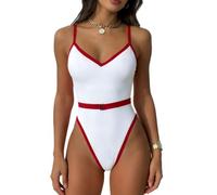 Costume Donna con Schiena Scoperta, Blocchi Colore, Spalline Regolabili