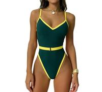Costume Donna con Schiena Scoperta, Blocchi Colore, Spalline Regolabili