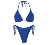 Costume Donna Curvy Due Pezzi Bikini Balconcino Costume da Bagno Bikini Sexy da Donna in Due Pezzi A Triangolo con Spalline Regolabili Brasiliana Senza Segni