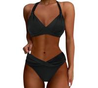 Costume Donna Due Pezzi Bikini Rosa Donna Top Costume Costume Aderente Moderno per Vacanza in Riva al Mare Tuta acquatica Adatto alla Piscina