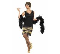 Costume Donna Smiffys Fringe Flapper Dress Accessorio Piccolo