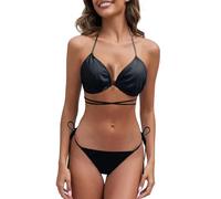 Costume Due Pezzi Curvy Bikini Contenitivo Donna Costume da Bagno Abbronzato da Donna, Traslucido, Non Tenero, Bagno in Spiaggia, per Prendere Sole, Body Donna Elegante