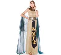 Costume Egiziano Da Donna con e Copricapo Abito Cleopatra Halloween