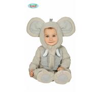 Costume da Elefante Grigio per Neonato T-6/12 Mesi