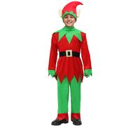 Costume Elfo di Babbo Natale bambino/a vestito natalizio Pegasus