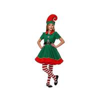Costume Elfo Donna Costume Elfo Bambina Aiutante di Babbo Natale Costume da Elfo di Natale Costume di Natale per Bambini Vestito Elfo Donna Carnevale e Cosplay Elfo Natale Femmina Elfo Femmina Natale