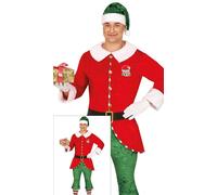 Costume elfo folletto aiutante di Babbo Natale uomo