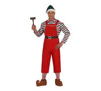 Costume elfo lavoratore aiutante Babbo Natale