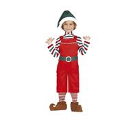 Costume elfo lavoratore aiutante Babbo Natale bambino
