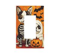 Costume fantasma cane con zucche interruttore della luce piastra da parete copertura piastra frontale singolo bilanciere 1 banda decoratore presa coperture per la casa cucina camera bagno Decor