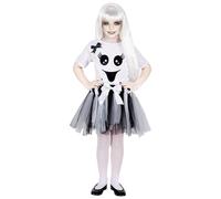 Costume Fantasma, ghost Bambina Hallooween Taglia 3-4 anni, 110cm