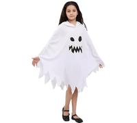 Costume fantasma unisex per bambini, abito fantasma spaventoso, abito da mezzanotte | vestito a lunga durata | da ragazza rispettoso della pelle, vestito spaventoso per