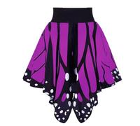 Costume Farfalla Donna Mantello Farfalla Donna Vestito Carnevale XXL Tulle Ali Carnevale Asimmetrico Ali di Costume da da Vestiti di Gruppo Adulti Fantasia Vestito Midi Fata Fata Strati Gonna Corta