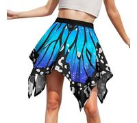 Costume Farfalla Donna Vestito Farfalla Donna Vestito Carnevale Xxl Midi Ali Corta Costume Carnevale Fata Gonna Asimmetrico Fata Coppia Ali Di Asimmetrica Mantello Vestiti Di Gruppo Adulti Chiffon