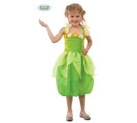 COSTUME FATINA DEI BOSCHI BAMBINA TAGLIA 7/9 ANNI CARNEVALE