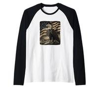 Costume Freedom vola sopra Stelle e Strisce Maglia con Maniche Raglan