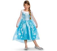 Puzzle Party Costume Carnevale Frozen Principessa Elsa Deluxe Taglia 3-4 anni