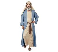 Costume Gesù Uomo Adulto Gesù Cristo Vestito Messia Costume Profeta Costumi Croce Gesuita Religioso Abito Catena per Carnevale Natale Cosplay