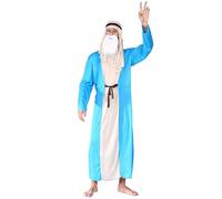 Costume Gesù Uomo Adulto Gesù Cristo Vestito Messia Costume Profeta Costumi Croce Gesuita Religioso Abito Catena per Carnevale Natale Cosplay