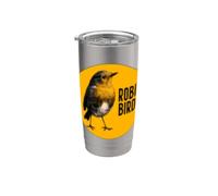 Costume giallo pettirosso timbro uccello Bicchiere termico in acciaio inox doppia parete