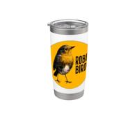 Costume giallo pettirosso timbro uccello Bicchiere termico in acciaio inox doppia parete
