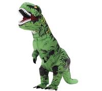 Costume gonfiabile da dinosauro per adulti e bambini, costume divertente da dinosauro T-Rex, per Halloween, feste, cosplay, feste in maschera, uomo e donna, colore verde
