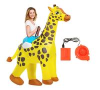 Costume gonfiabile della giraffa di dimensioni adulte che soffia rapidamente su progettazione per feste a tema Cosplay evento poliestere gonfiabile animale costume