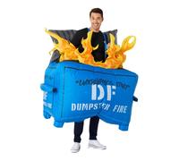 Costume Gonfiabile Per Adulti A Forma Di Dumpster Fire | Taglia Unica