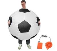 Costume Gonfiabile per Adulti | Abiti Gonfiabili per Adulti a Forma di Pallone da Calcio - Travestimento Uniforme Divertente Per Feste Di Compleanno Natale Uomini Donne Feste
