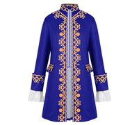 Costume gotico da uomo nuovo 2025, cappotto steampunk, giacca medievale, con chiusura lampo, stile retrò, stile vittoriano, vestito da teatro, pirati, vampiro, cosplay, Halloween