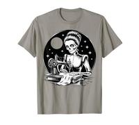 Costume Gotico di Halloween della Macchina da Cucire Scheletro Maglietta