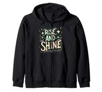 Costume Grafico Rise And Shine per Un Inizio Luminoso Felpa con Cappuccio