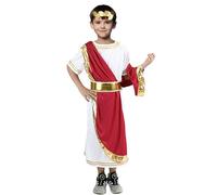 Costume greco per bambini da re imperatore vestaglia per spettacoli teatrali 4-9 anni