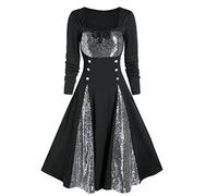 Costume Halloween Adulto Donna Costume Da Regina Medievale Vittoriano Abito Da Sera Gotico Abito Da Donna Halloween Rinascimentale Medievale Vestito Maniche Lunghe Retrò Vestiti Carnevale Cosplay