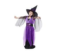 Costume Halloween Bambina 4 Anni - Completi Cappello da bambina Vestito da bambino + Costume da stregoni Festa del bambino Halloween Cosplay Abiti da ragazza e set