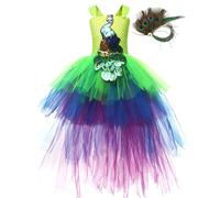 Costume Halloween Bambina 5 Anni Abiti Malefica Ragazza Vestiti Tulle Carnevale Costume Regina Scheletro Abito Battesimo Bambina Vestito Principessa Costumi Strega Zucca Halloween Cosplay Feste
