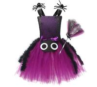 Costume Halloween Bambina Abiti Pipistrello Ragazzina Vestiti Tulle Battesimo Costume Regina Zucca Abito Principessa Bambine Vestito Carnevale Costumi Vampiro Malefica Halloween Cosplay Feste