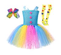 Costume Halloween Bambina Cosplay Party Tullevestito Vestiti Abito Strega per Feste Costumi da Mantello di Zucca con Cappello Vestito Completo la Festa e Carnevale