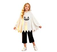 Costume Halloween Bambina Strega Due Pezzi con Cappuccio e Pantaloni Comodi | Stampa da Strega e Pantaloni Uniti, un Completo Morbido in Poliestere per la Prima Festa in Famiglia e per le Foto Ricordo