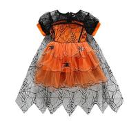 Costume Halloween Bambina Strega - Vestito da Strega per Bambine di Halloween, con Mantello e Costume da Festa, Grazioso Abito da Bambina per Bambine da 1 a 5 Anni, per Giocare e Fare Finta