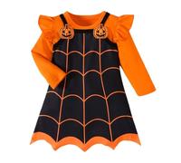 Costume Halloween Bambina Vestiti per Carnevale Party Cosplay Cavernicolo Flinstones Caveman Vestito Strega Stampa a Zucca da Tutu Ragazze la Festa di e