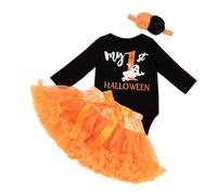 Costume Halloween Bambina Vestiti Zucca Bambina Tutina Con Fascia Tutu Gonna Tuta Abiti Carnevale Baby Girl Costumi Fantasma Pagliacetto Vestito Principessa Costume Body Fotografico Feste