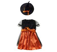 Costume Halloween Bambina Vestito per Ragazza Tutu da Strega Zucca di Vampira Abito Spaventoso Feste e Compleanni