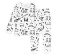 Costume Halloween Bambino Scheletro - di Halloween per bambini ragazzi e ragazze a maniche lunghe con scarabocchio costume fai da te per la primavera e l'estate comodo stagionale