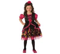 Costume halloween catrina dia de los muertos bambina 5-7 anni carnevale vestito