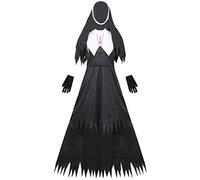 Costume Halloween da Suora M in Cotone Blend Nero Stagione di Halloween | Pronto da Indossare, Stile Suora Malvagia, Leggero e Comodo, per Performance e Foto di Scena
