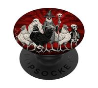 Costume Halloween Divertente Spaventoso Pollo Uomo Donna PopSockets PopGrip Adesivo
