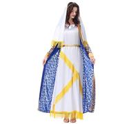 Costume Halloween Donna Stile Medio Oriente, Completo con Stampa Oro per Spettacoli e Feste, Abbigliamento Elegante per Rappresentazioni e Serate